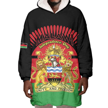 Personalized Happy Malawi Independence Day Wearable Blanket Hoodie LT15