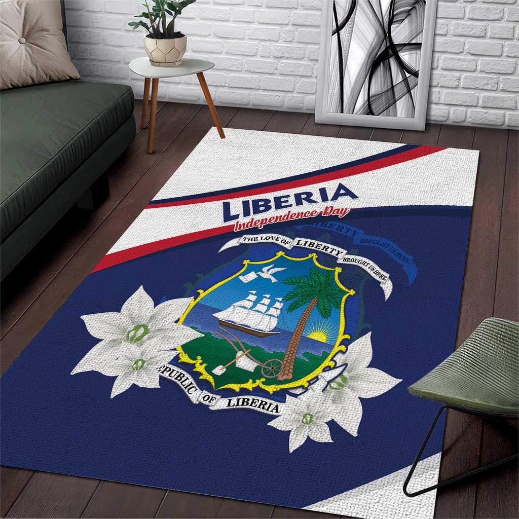 Happy Liberia Independence Day Area Rug LT15