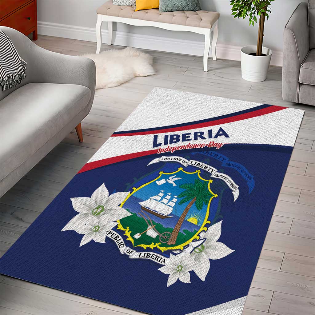 Happy Liberia Independence Day Area Rug LT15