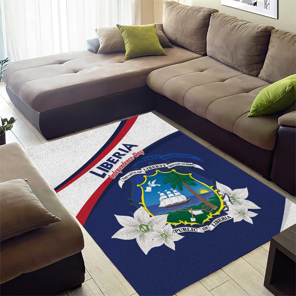 Happy Liberia Independence Day Area Rug LT15