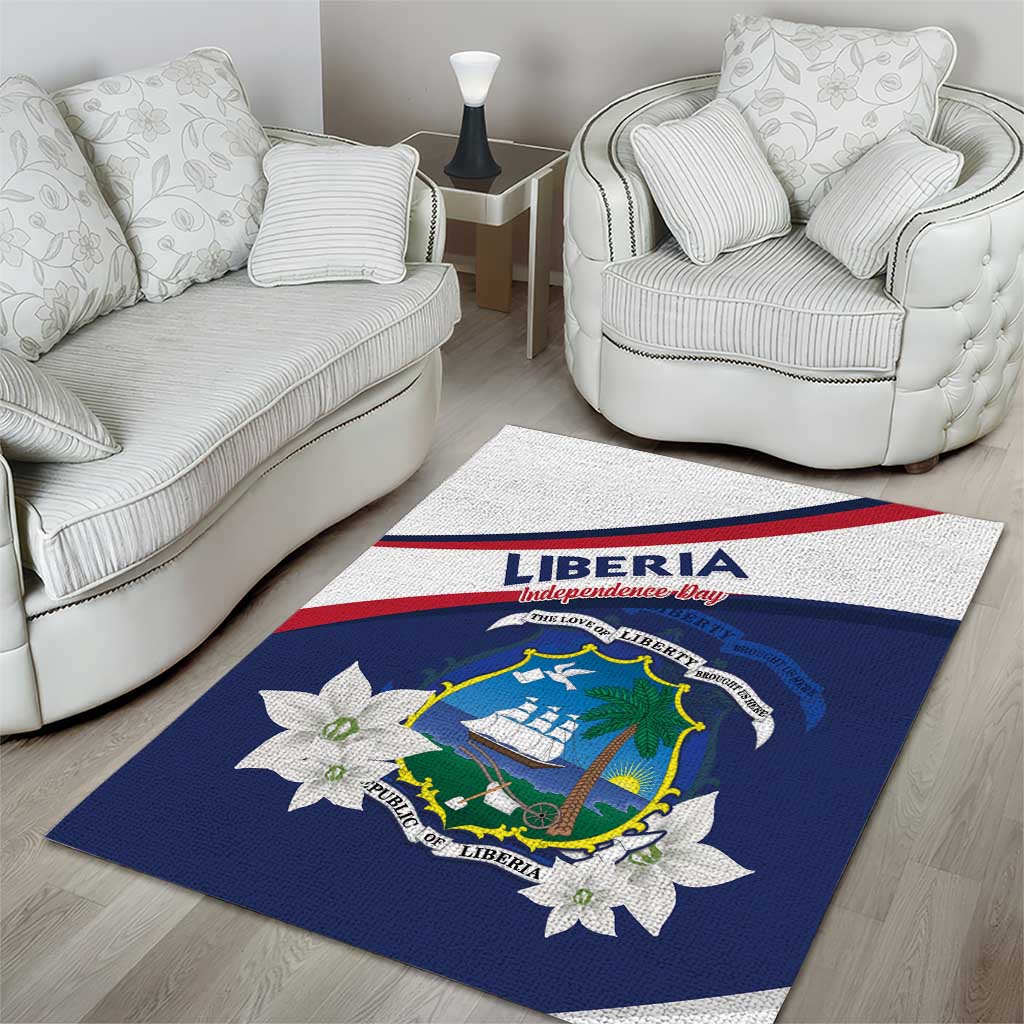 Happy Liberia Independence Day Area Rug LT15
