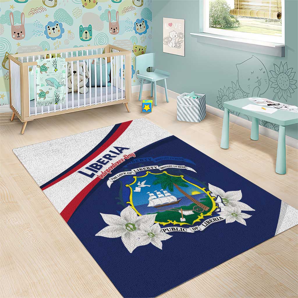 Happy Liberia Independence Day Area Rug LT15