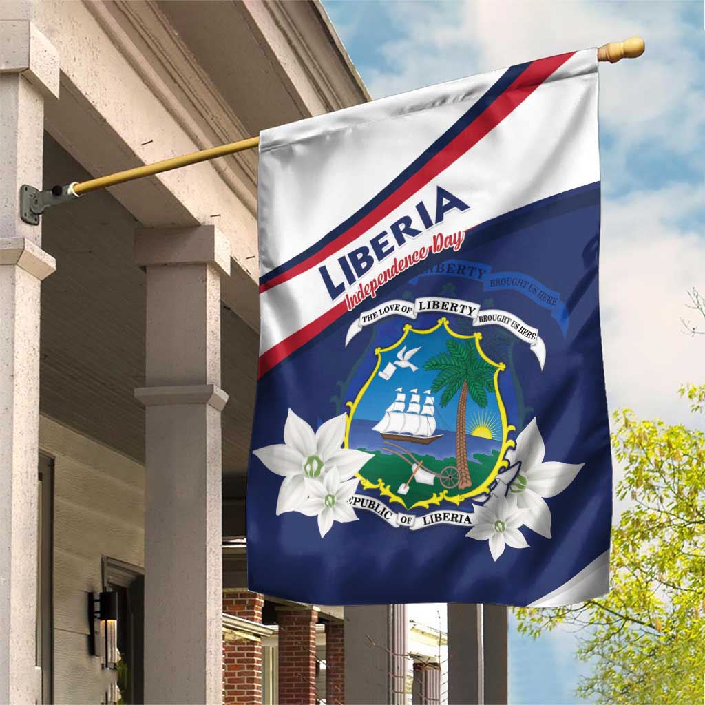 Happy Liberia Independence Day Garden Flag LT15