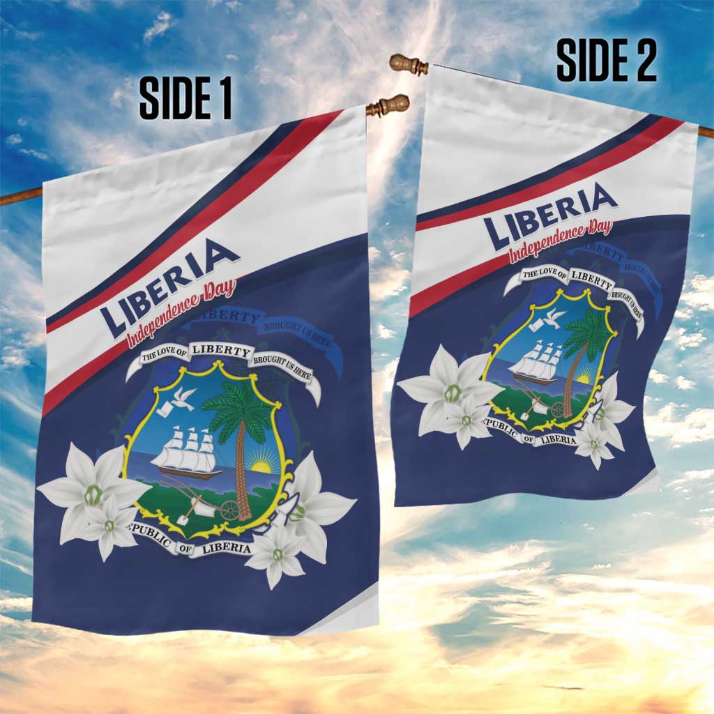 Happy Liberia Independence Day Garden Flag LT15