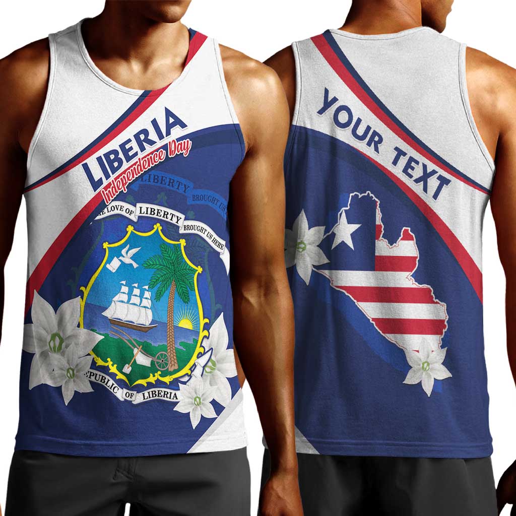 Personalized Happy Liberia Independence Day Men Tank Top LT15