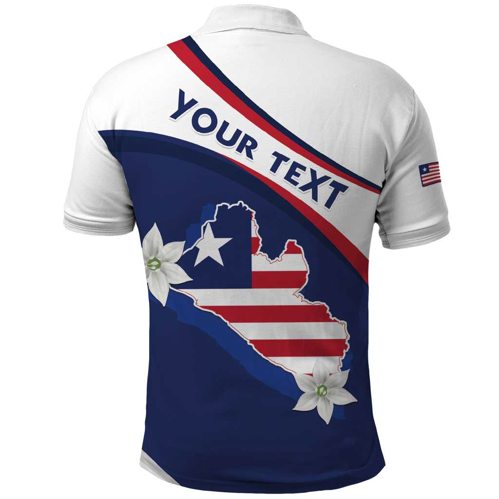 Personalized Liberia Independence Day Polo Shirt Coat Of Arms Pepper Flowers LT15