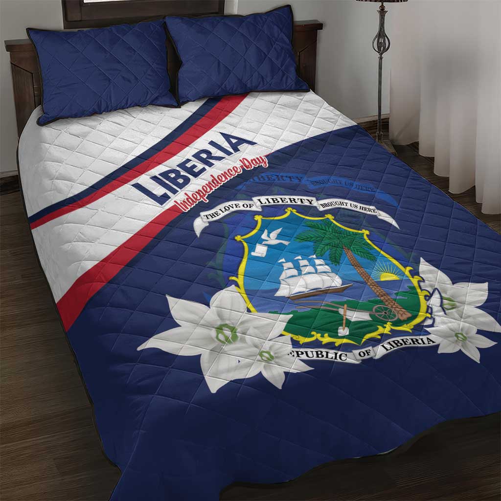 Happy Liberia Independence Day Quilt Bed Set LT15