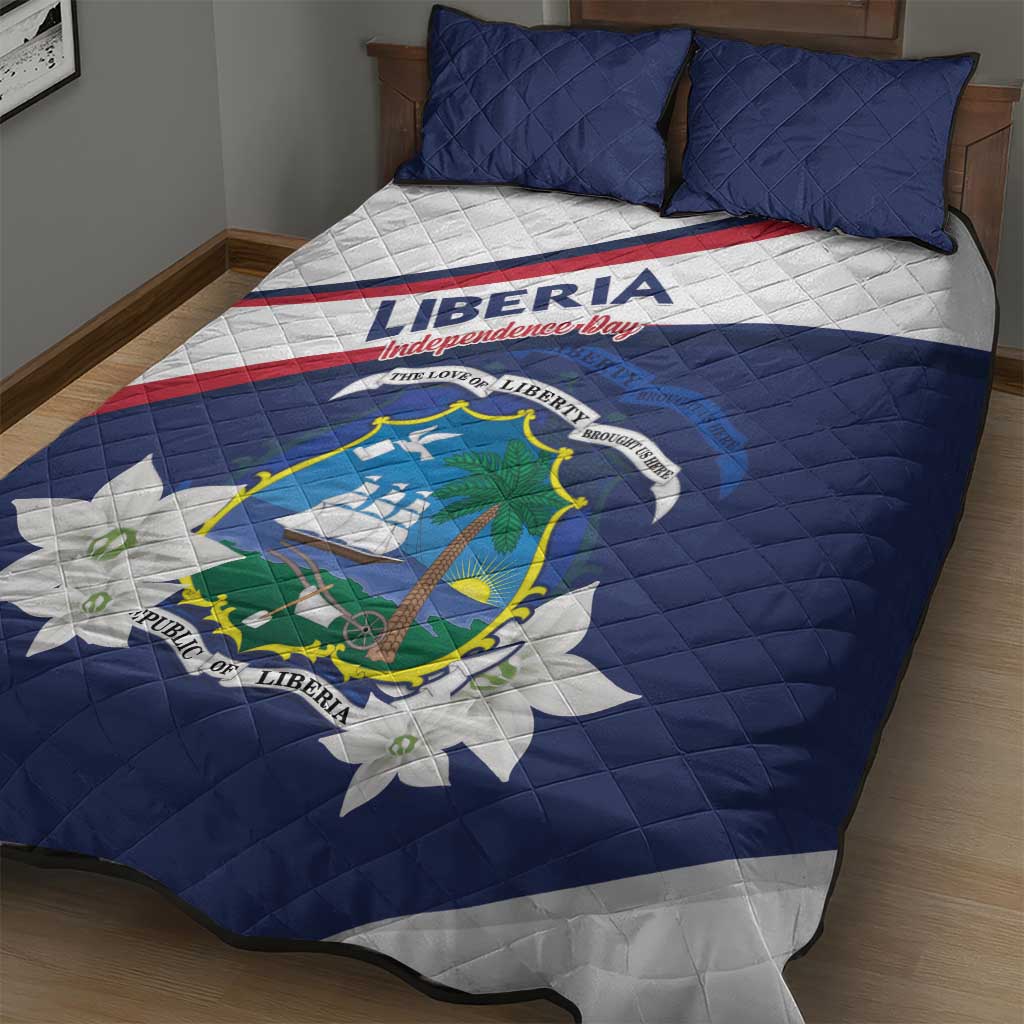 Happy Liberia Independence Day Quilt Bed Set LT15