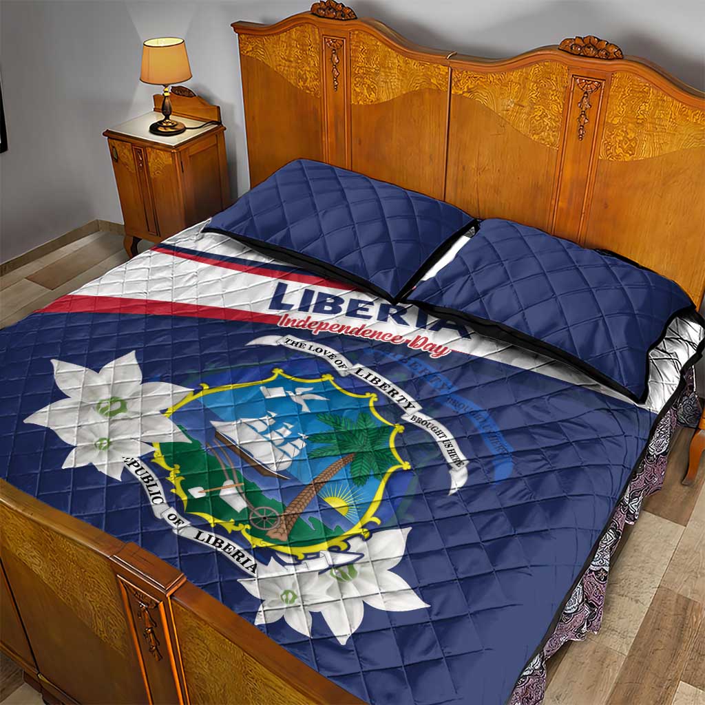 Happy Liberia Independence Day Quilt Bed Set LT15