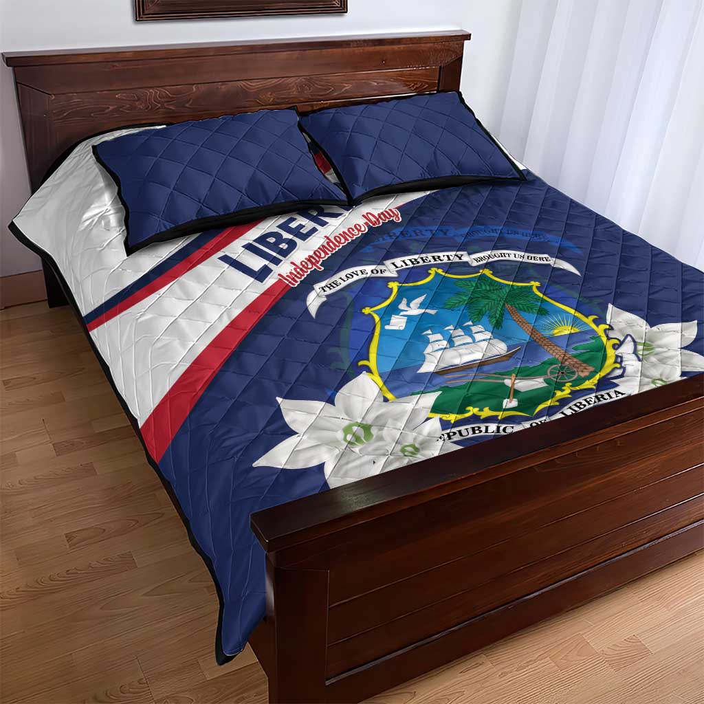 Happy Liberia Independence Day Quilt Bed Set LT15