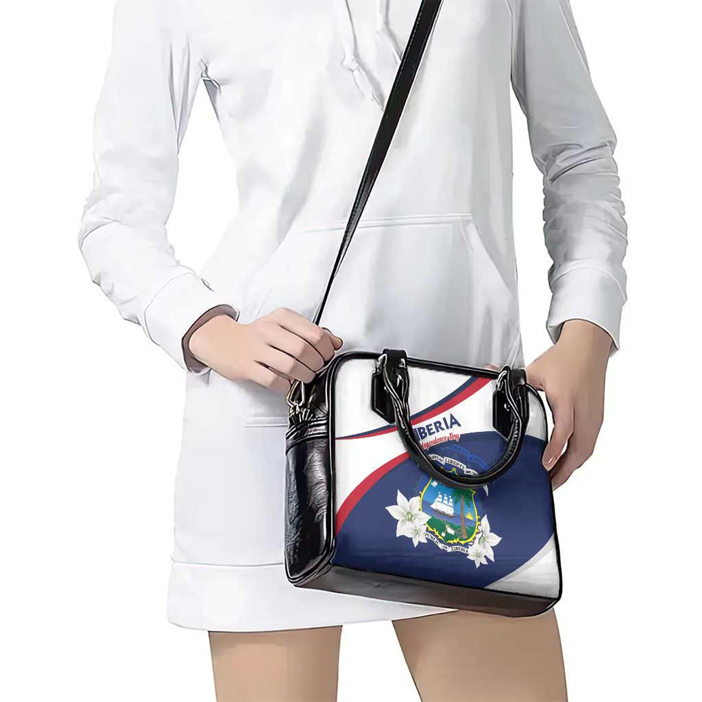 Liberia Independence Day Shoulder Handbag Coat Of Arms Pepper Flowers LT15