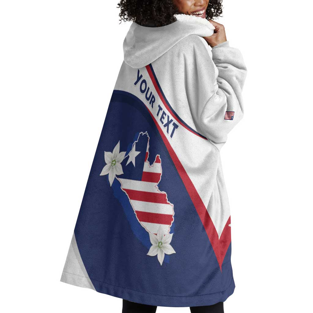Personalized Happy Liberia Independence Day Wearable Blanket Hoodie LT15