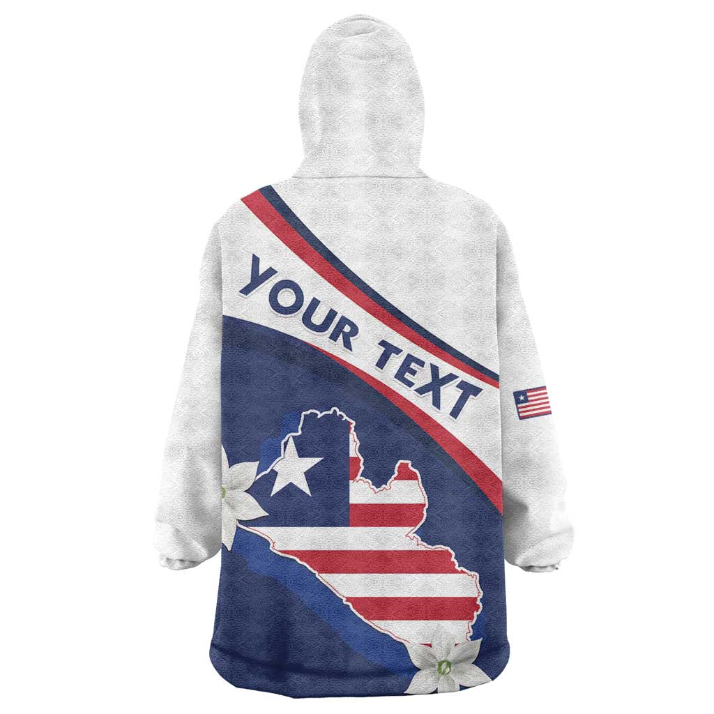 Personalized Happy Liberia Independence Day Wearable Blanket Hoodie LT15