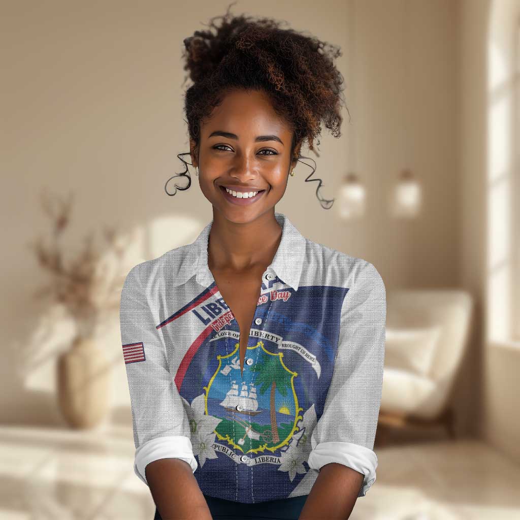 Personalized Happy Liberia Independence Day Women Casual Shirt LT15