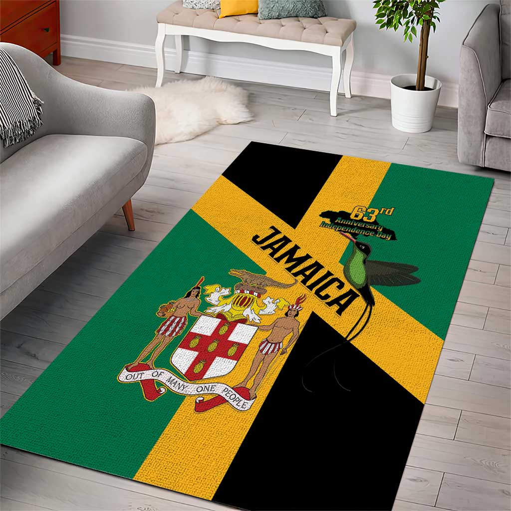 Happy Jumieka Independence Day Area Rug Coat Of Arms Flag Style LT15