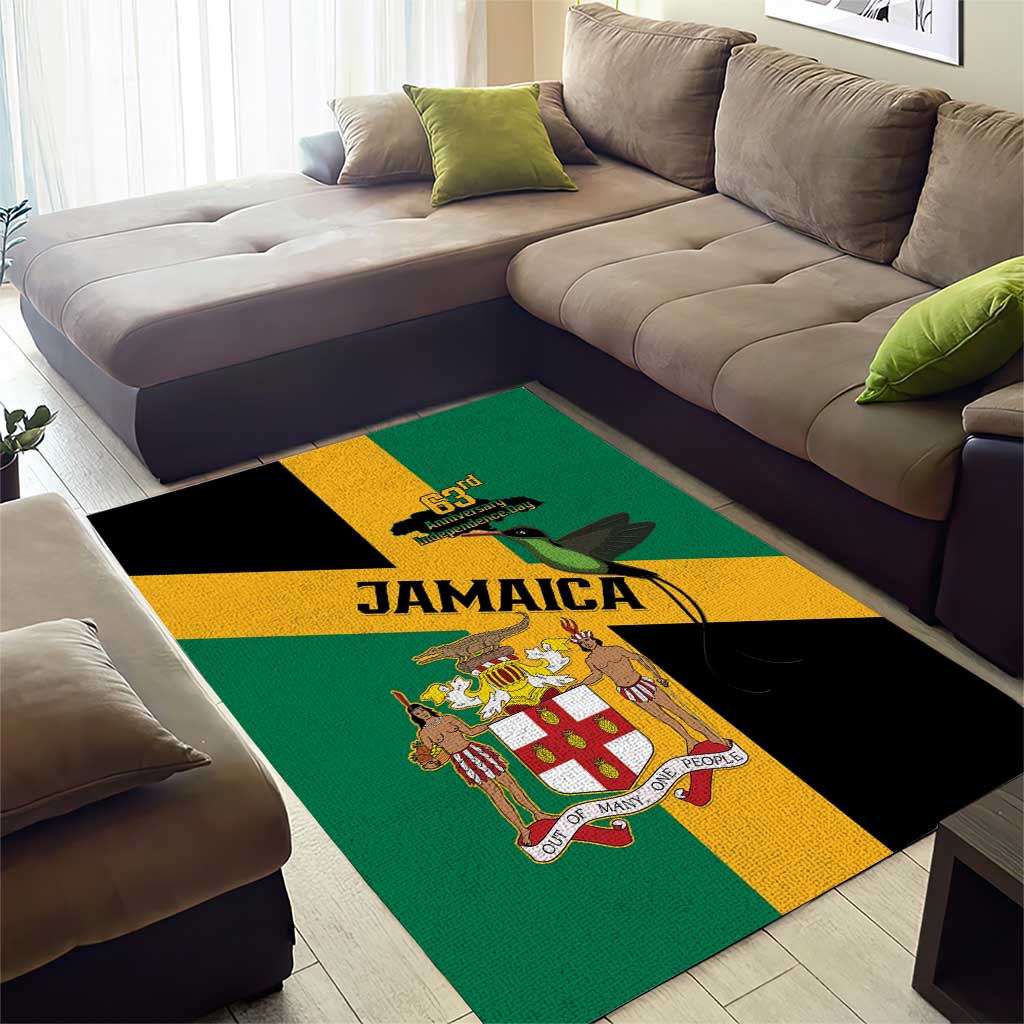 Happy Jumieka Independence Day Area Rug Coat Of Arms Flag Style LT15