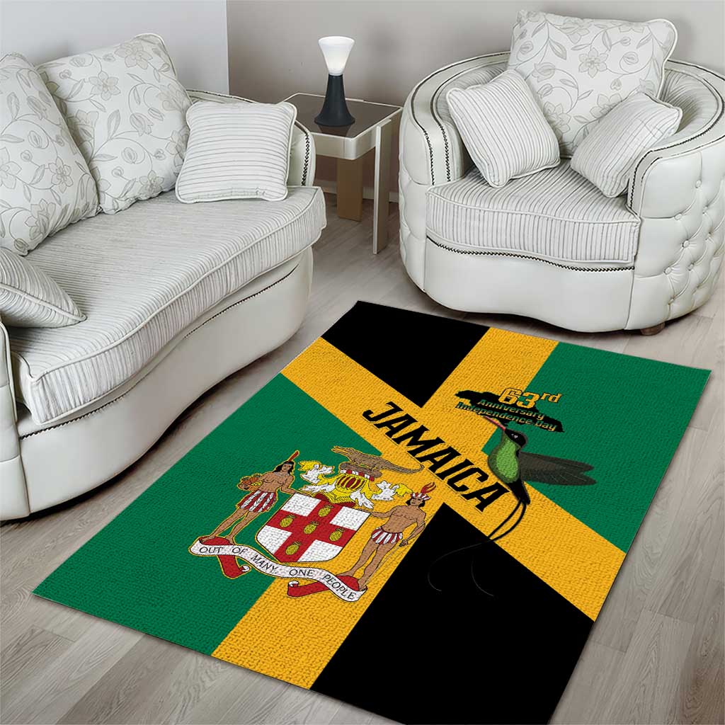 Happy Jumieka Independence Day Area Rug Coat Of Arms Flag Style LT15