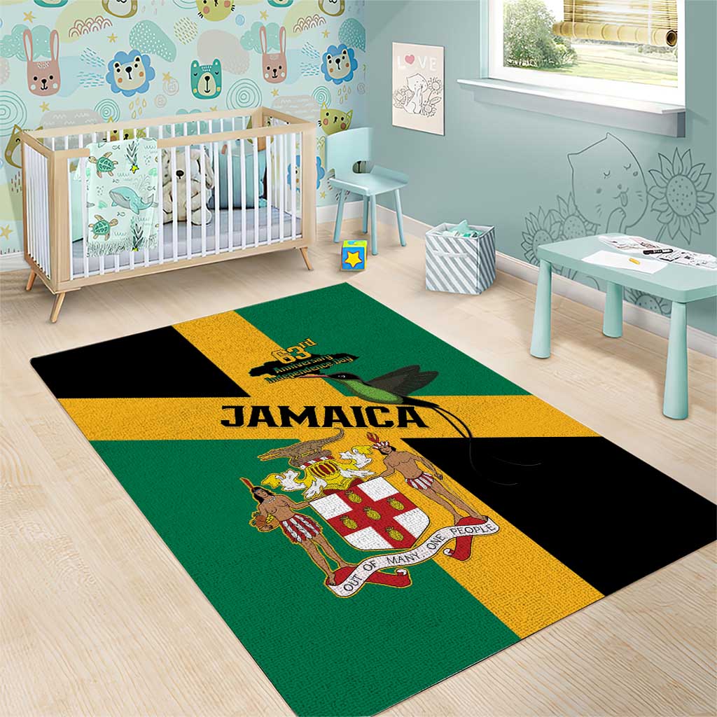 Happy Jumieka Independence Day Area Rug Coat Of Arms Flag Style LT15