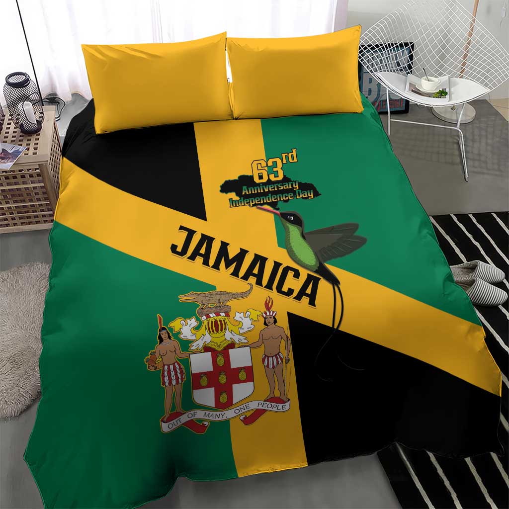 Happy Jumieka Independence Day Bedding Set Coat Of Arms Flag Style LT15