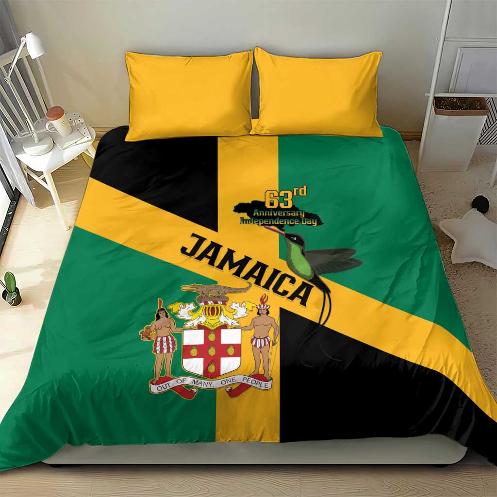 Happy Jumieka Independence Day Bedding Set Coat Of Arms Flag Style LT15
