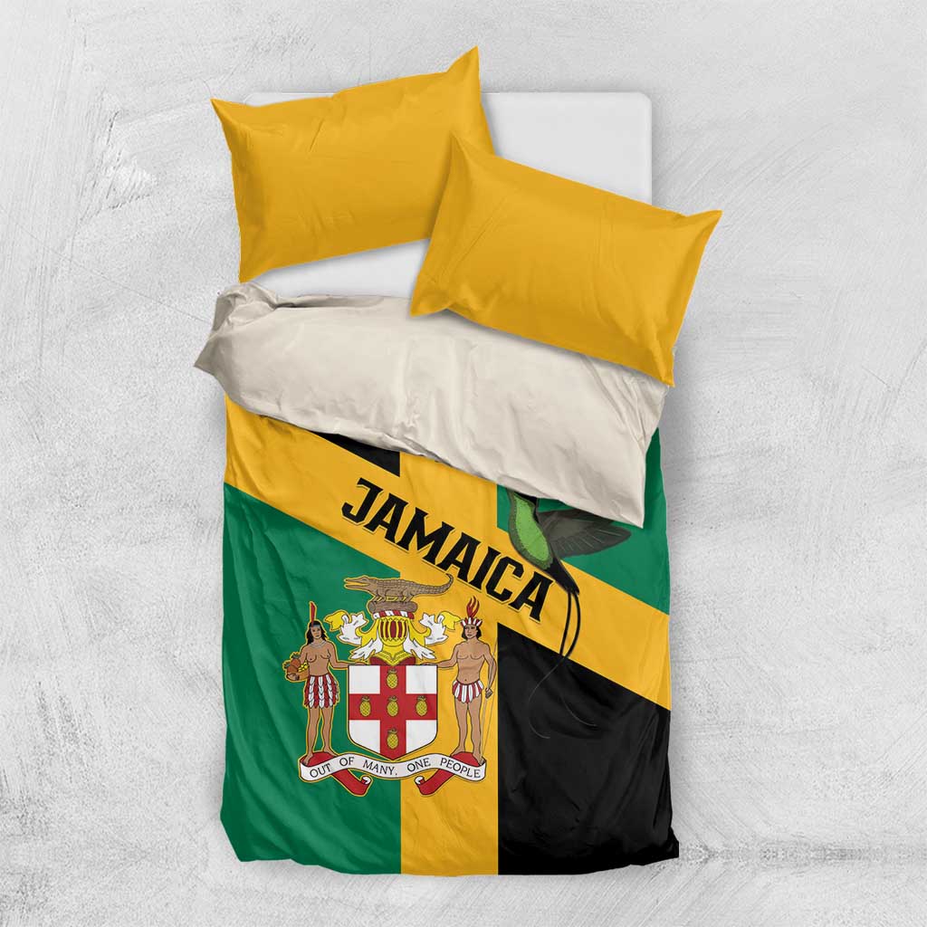 Happy Jumieka Independence Day Bedding Set Coat Of Arms Flag Style LT15