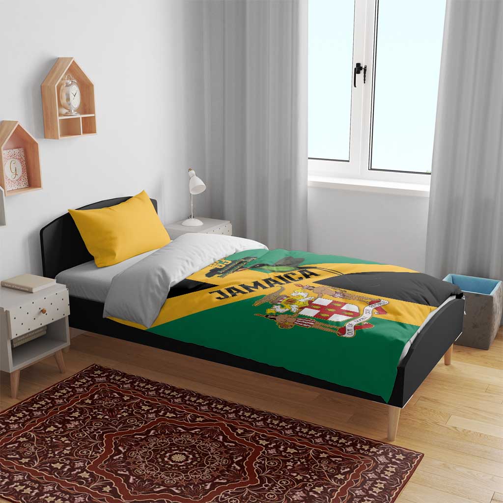 Happy Jumieka Independence Day Bedding Set Coat Of Arms Flag Style LT15