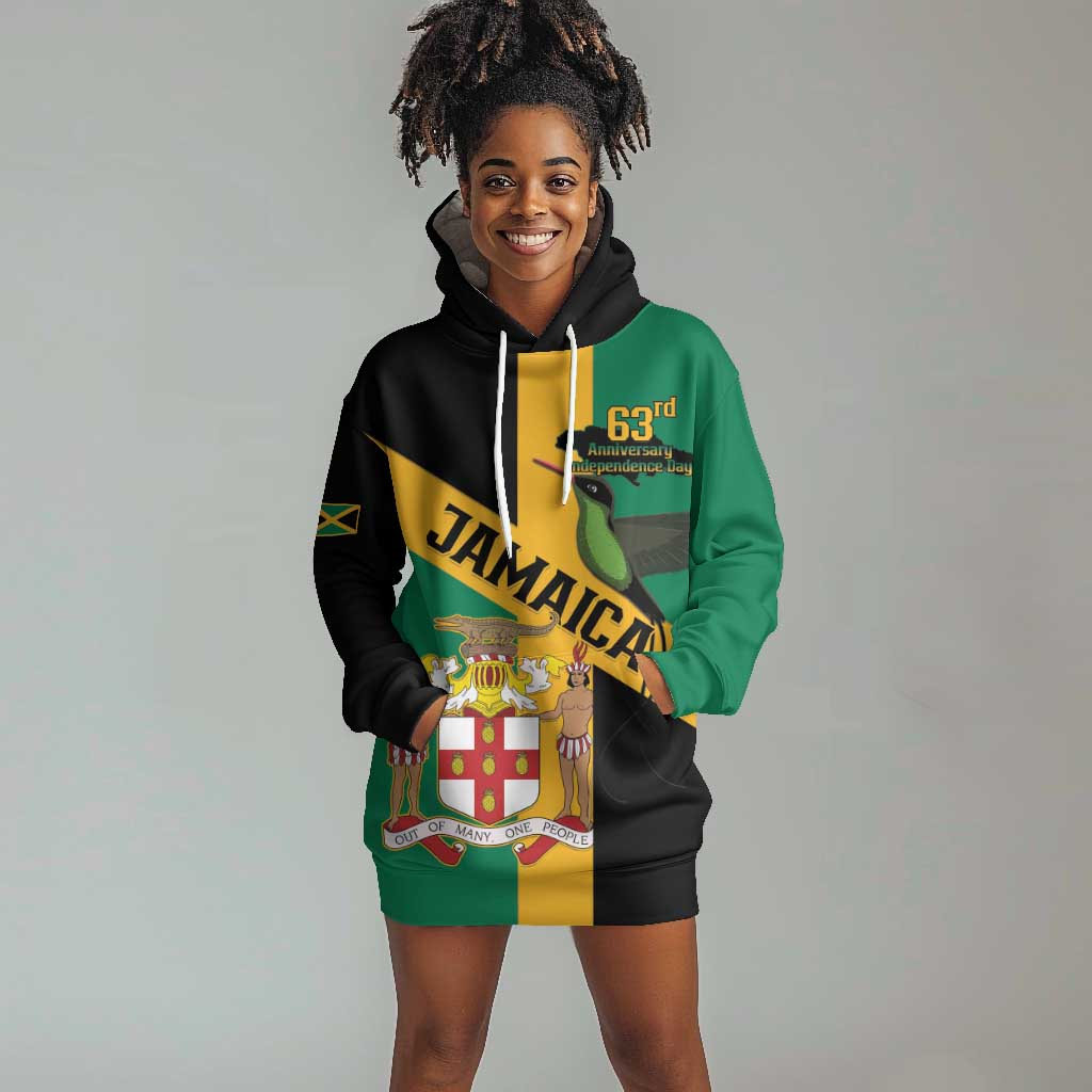 Happy Jumieka Independence Day Hoodie Dress Coat Of Arms Flag Style LT15
