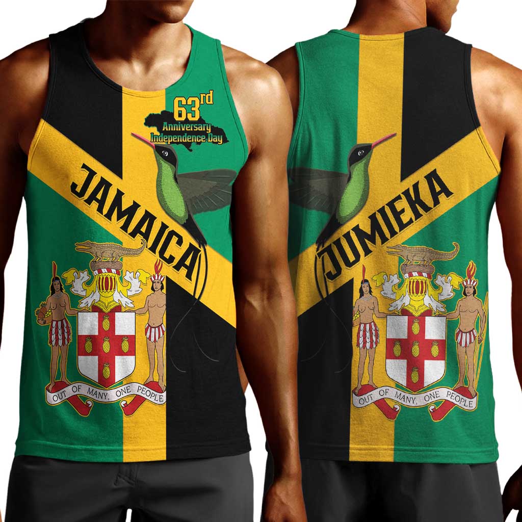 Happy Jumieka Independence Day Men Tank Top Coat Of Arms Flag Style LT15