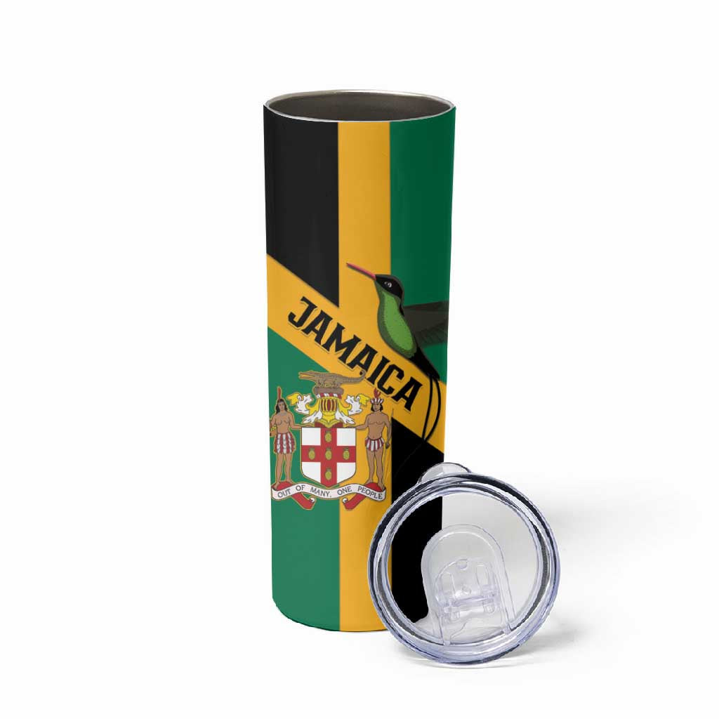 Happy Jumieka Independence Day Skinny Tumbler Coat Of Arms Flag Style LT15
