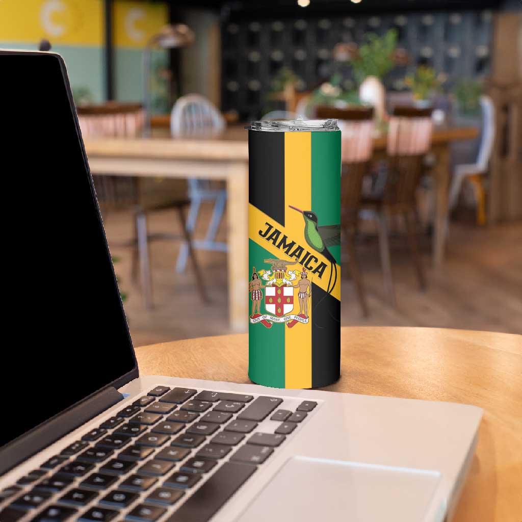 Happy Jumieka Independence Day Skinny Tumbler Coat Of Arms Flag Style LT15