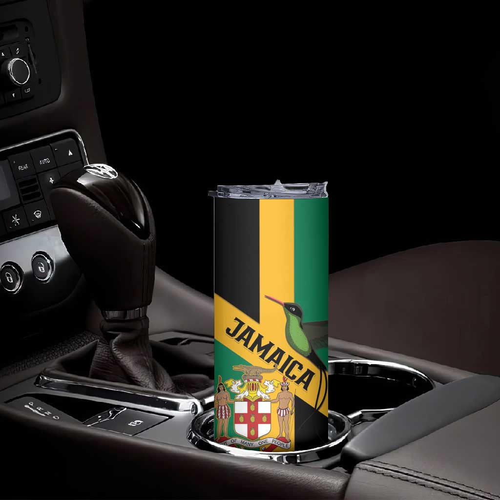 Happy Jumieka Independence Day Skinny Tumbler Coat Of Arms Flag Style LT15