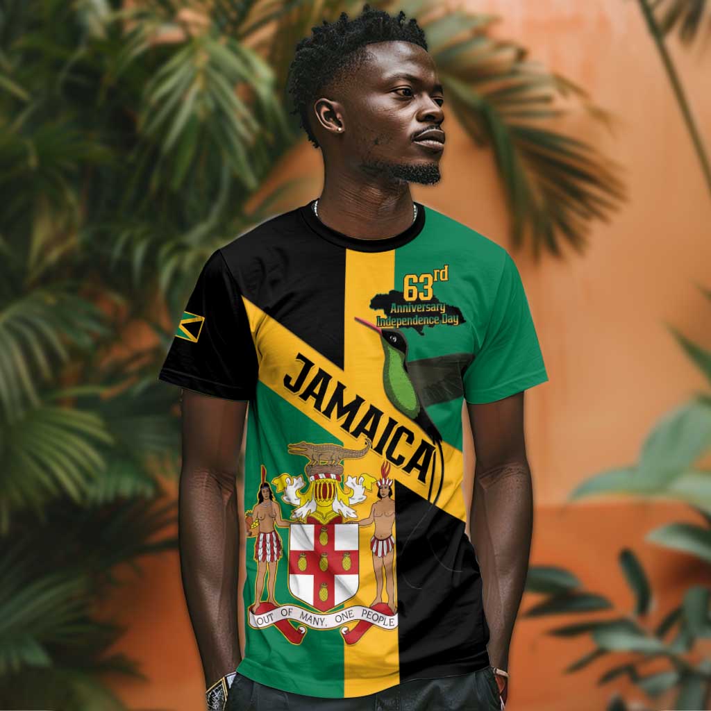 Happy Jumieka Independence Day T shirt Coat Of Arms Flag Style LT15