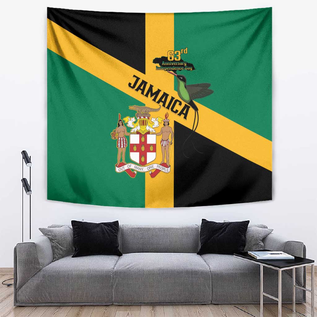 Happy Jumieka Independence Day Tapestry Coat Of Arms Flag Style LT15