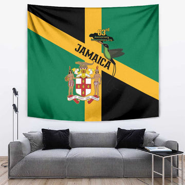 Happy Jumieka Independence Day Tapestry Coat Of Arms Flag Style LT15