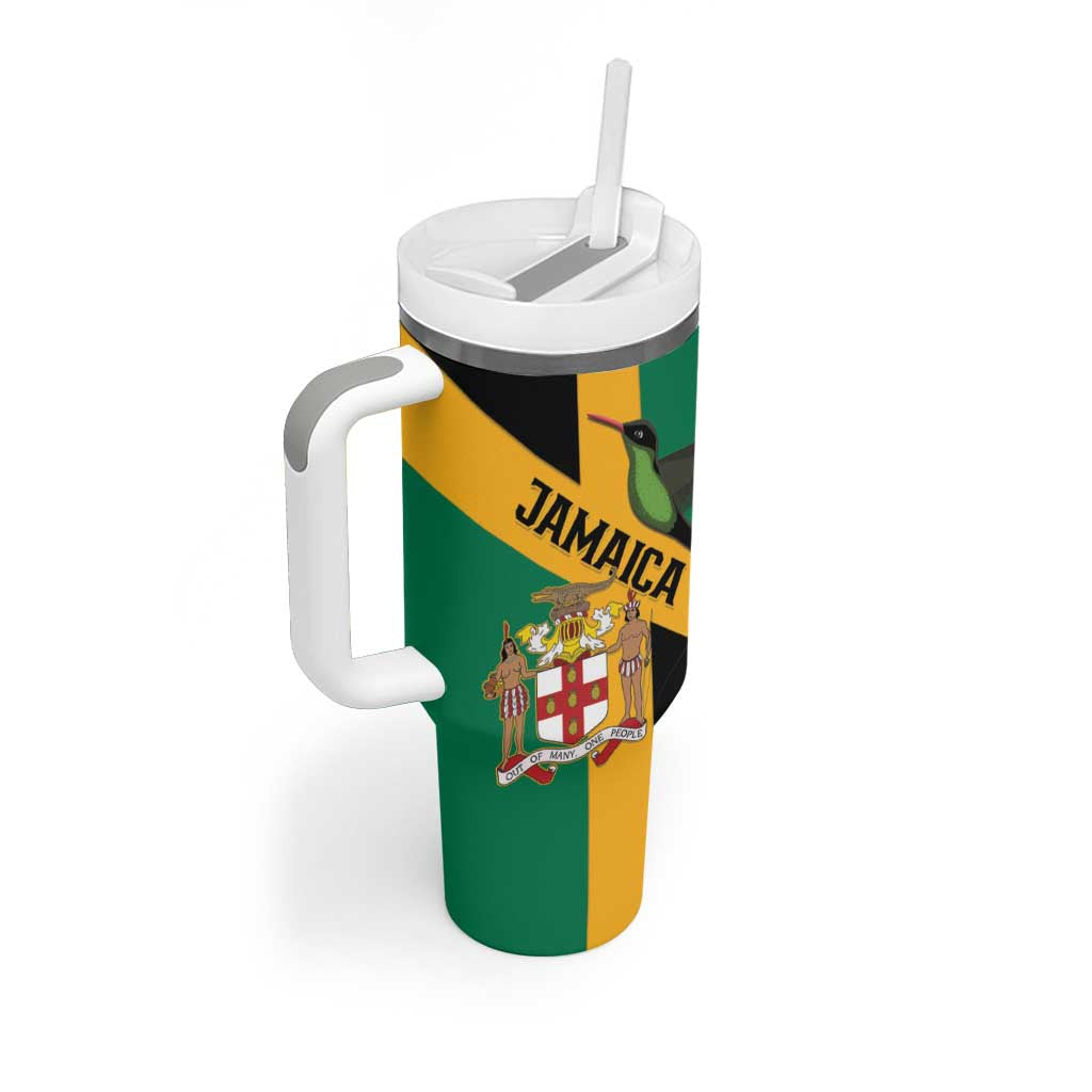 Happy Jumieka Independence Day Tumbler With Handle Coat Of Arms Flag Style LT15