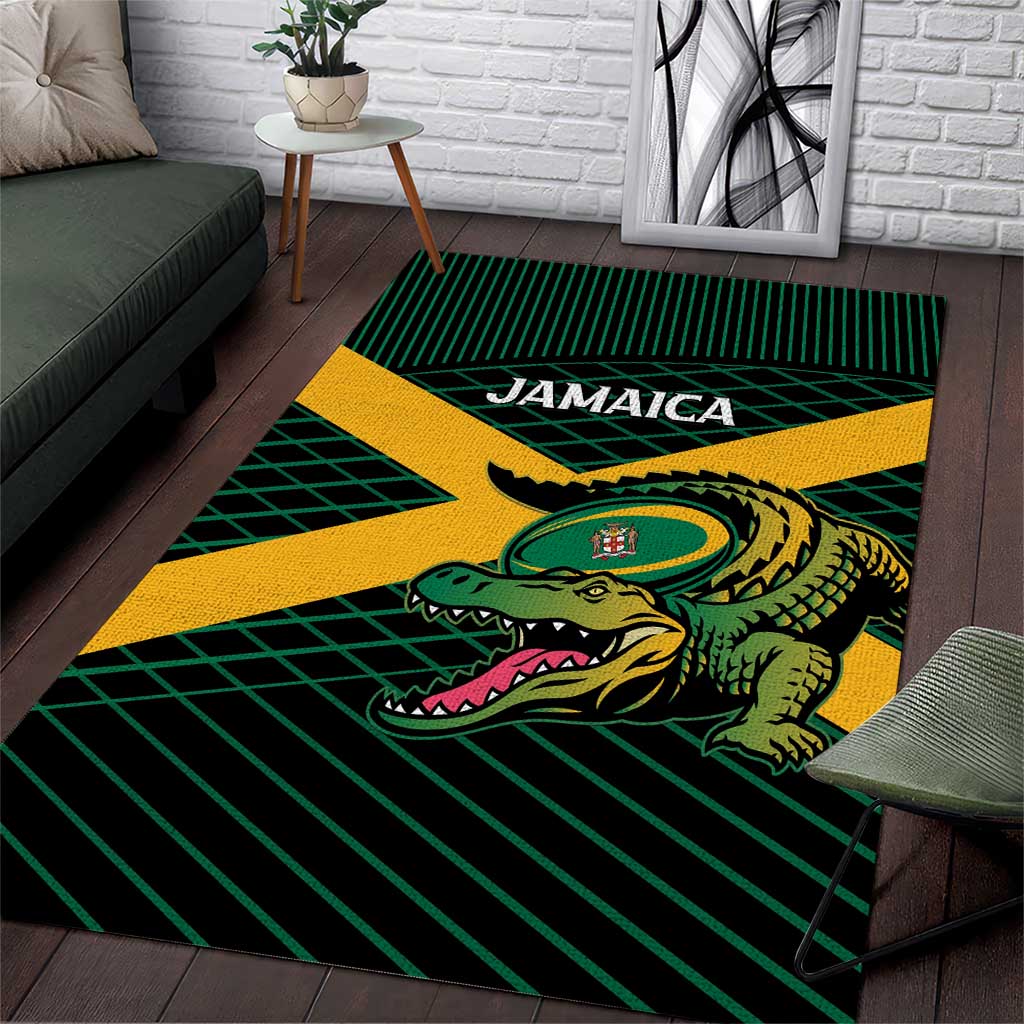Jamaica Rugby Area Rug Go Champions LT15