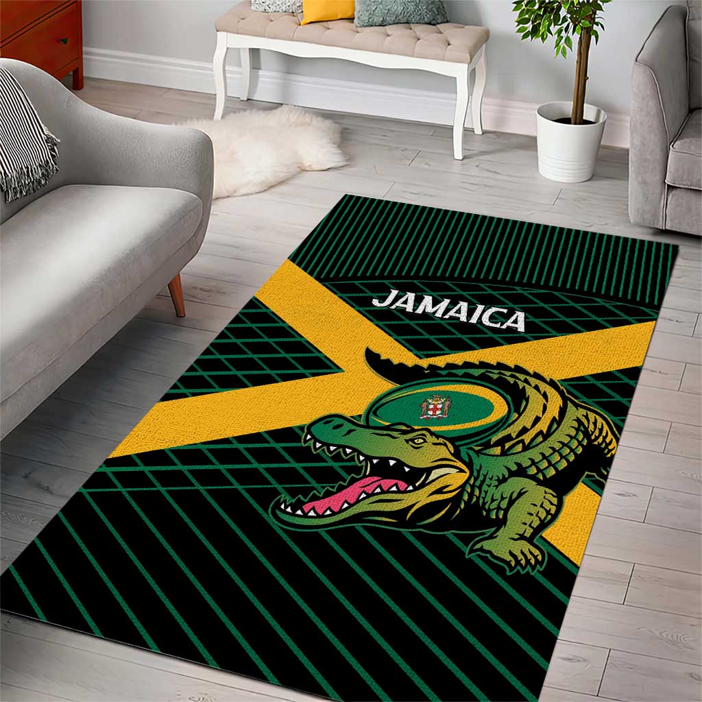 Jamaica Rugby Area Rug Go Champions LT15