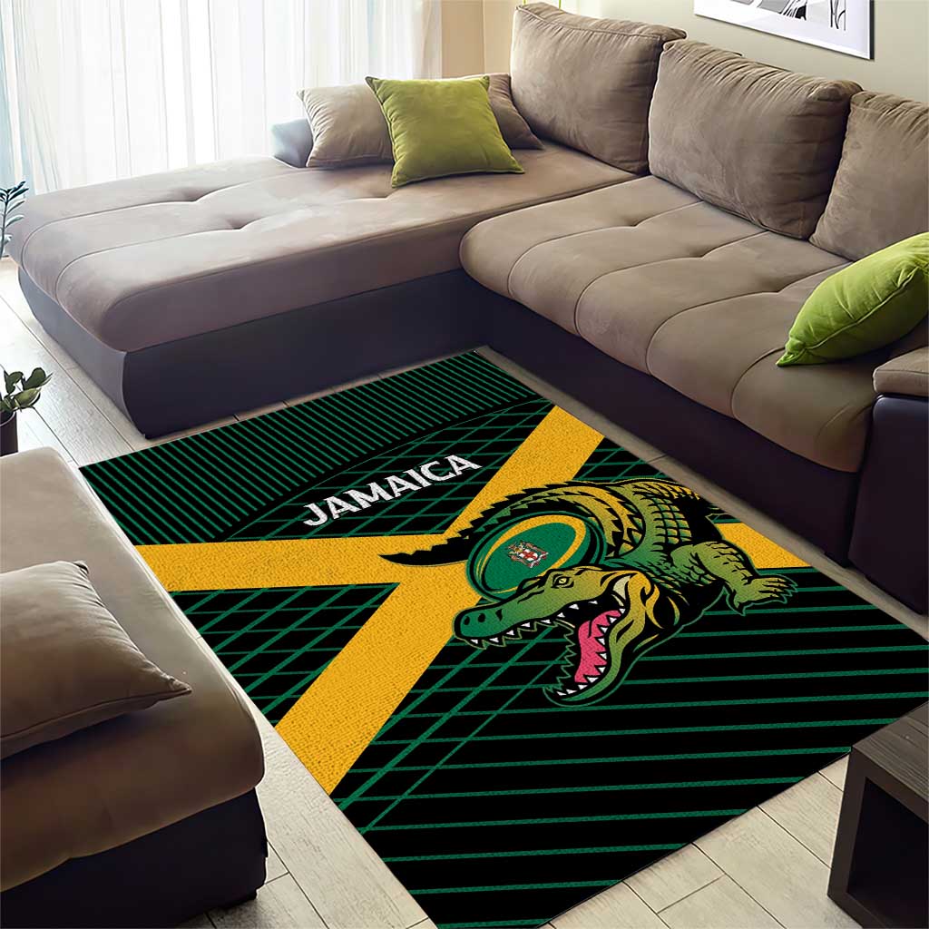 Jamaica Rugby Area Rug Go Champions LT15