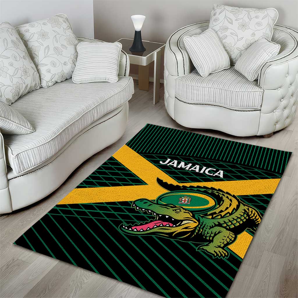 Jamaica Rugby Area Rug Go Champions LT15