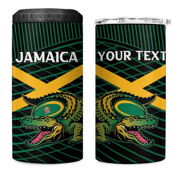 Jamaica Rugby Custom 4 in 1 Can Cooler Tumbler Go Champions LT15