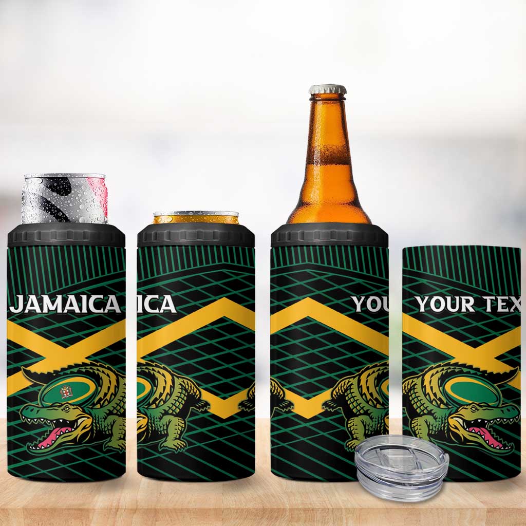 Jamaica Rugby Custom 4 in 1 Can Cooler Tumbler Go Champions LT15