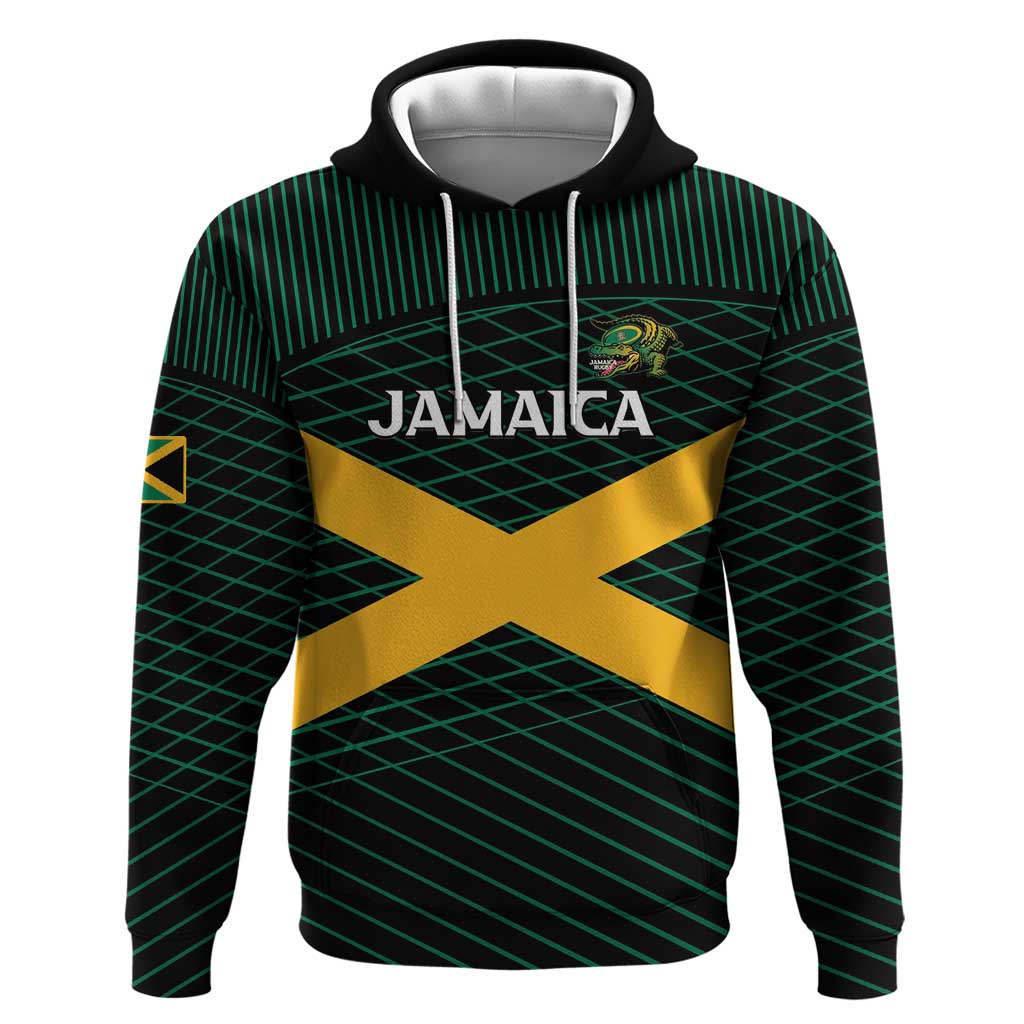 Jamaica Rugby Custom Hoodie Go Jamaica Crocs Go LT15
