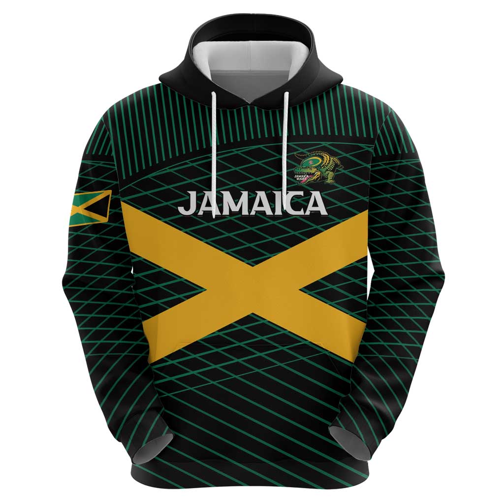 Jamaica Rugby Custom Hoodie Go Jamaica Crocs Go LT15