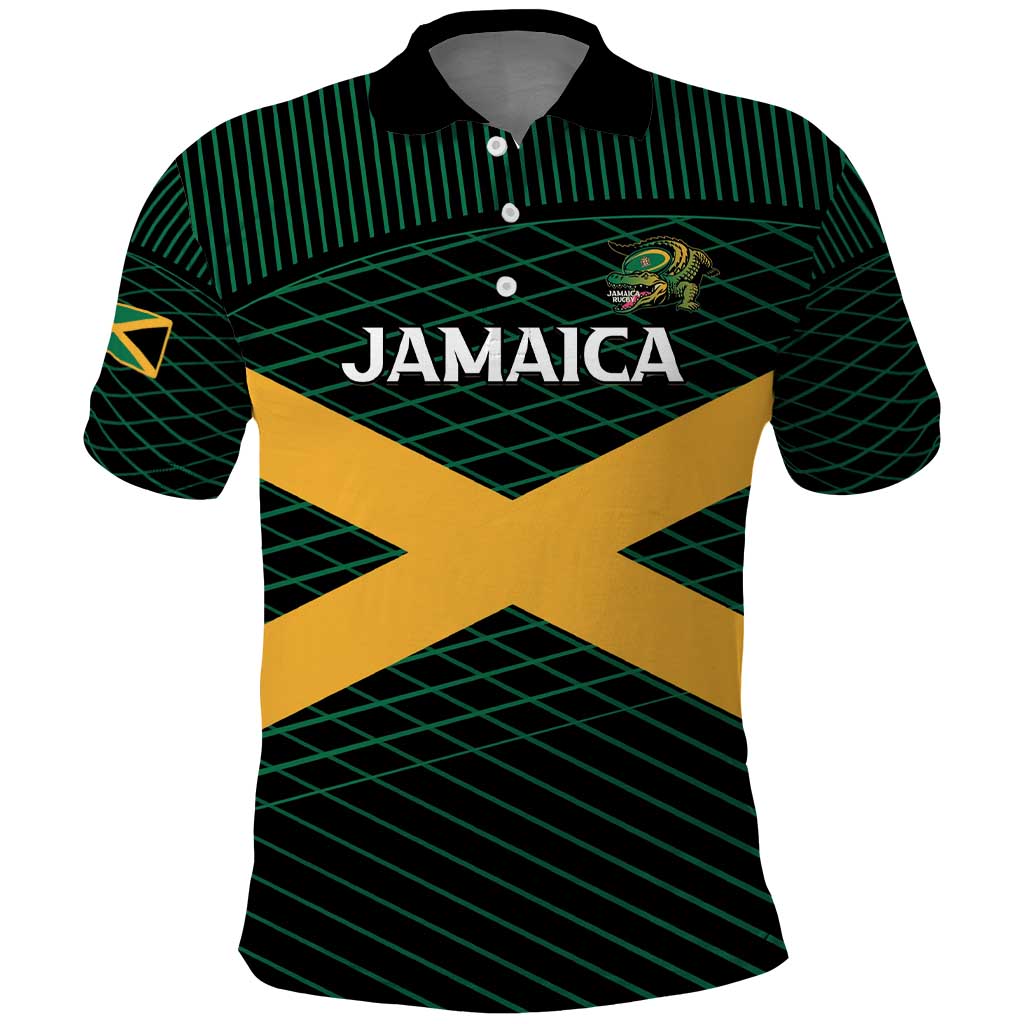 Jamaica Rugby Custom Polo Shirt Go Jamaica Crocs Go LT15