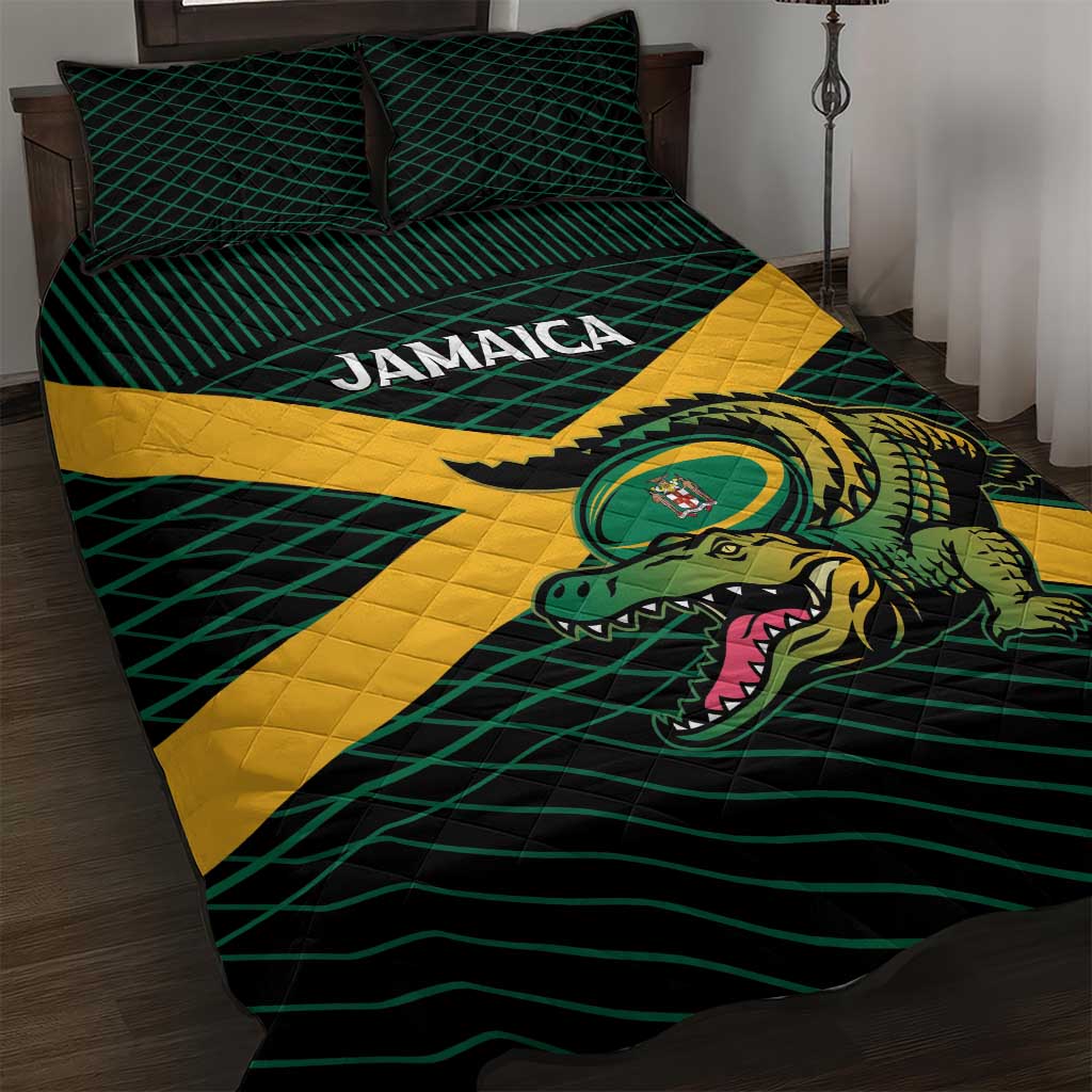 Jamaica Rugby Quilt Bed Set Go Champions LT15