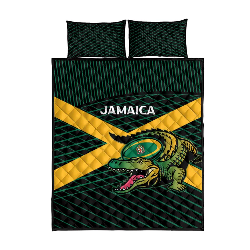 Jamaica Rugby Quilt Bed Set Go Champions LT15