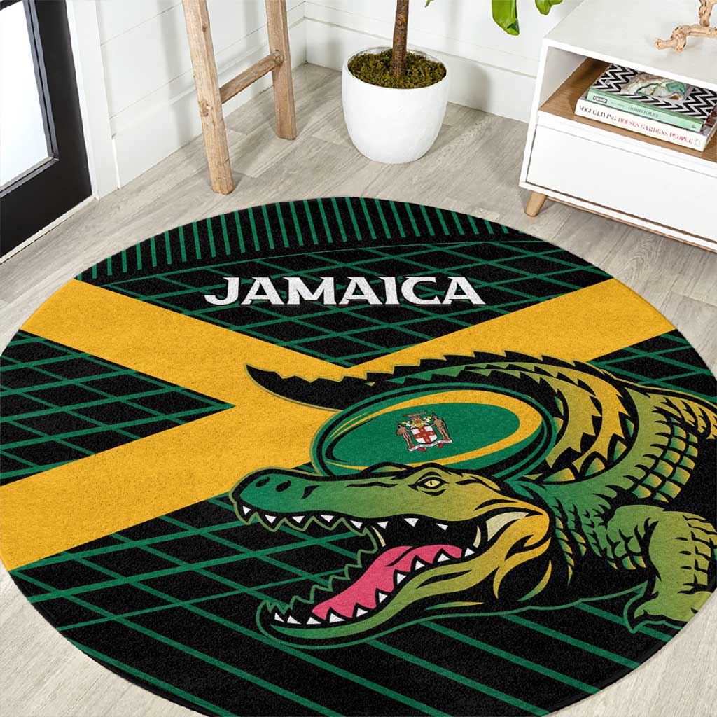 Jamaica Rugby Round Carpet Go Champions LT15