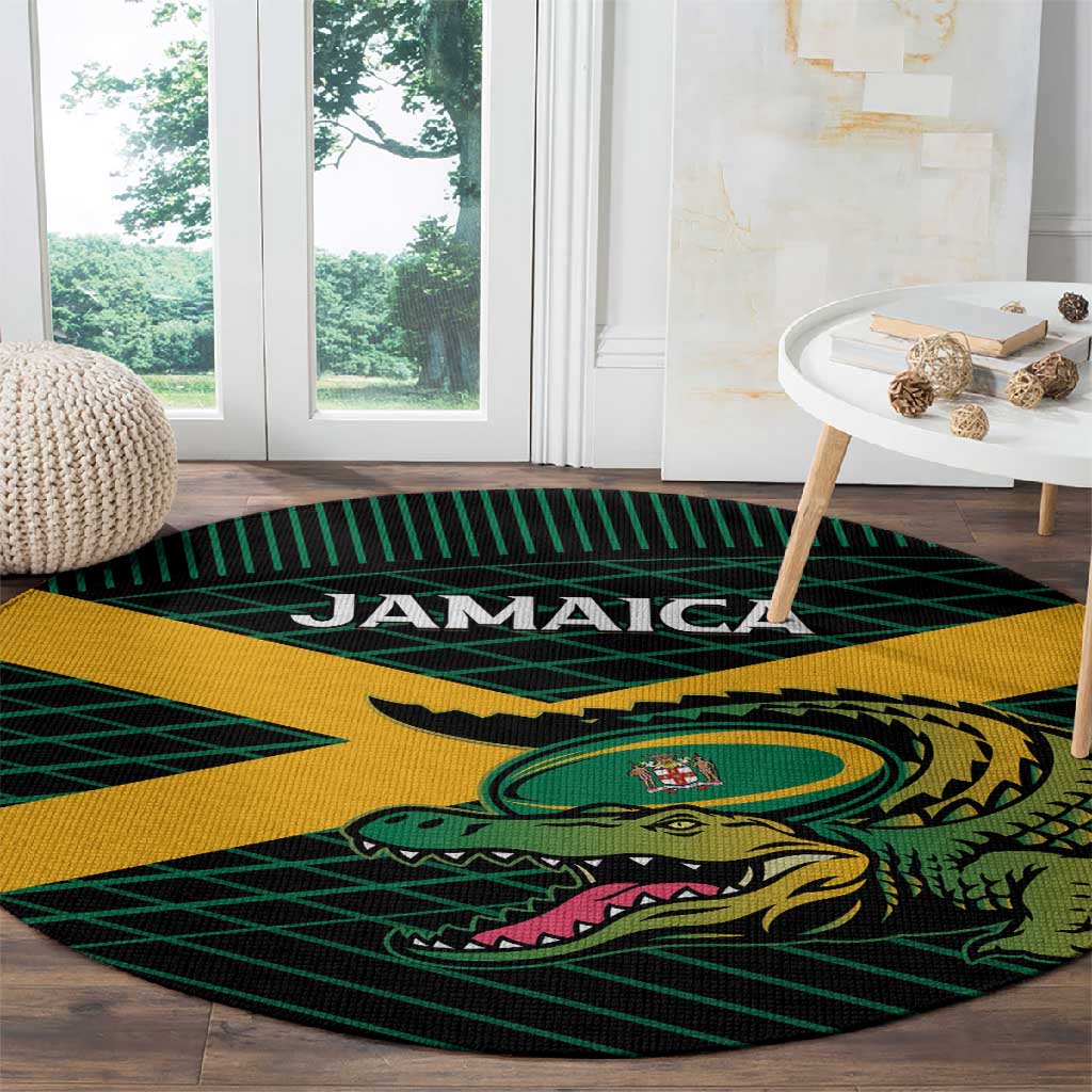 Jamaica Rugby Round Carpet Go Champions LT15