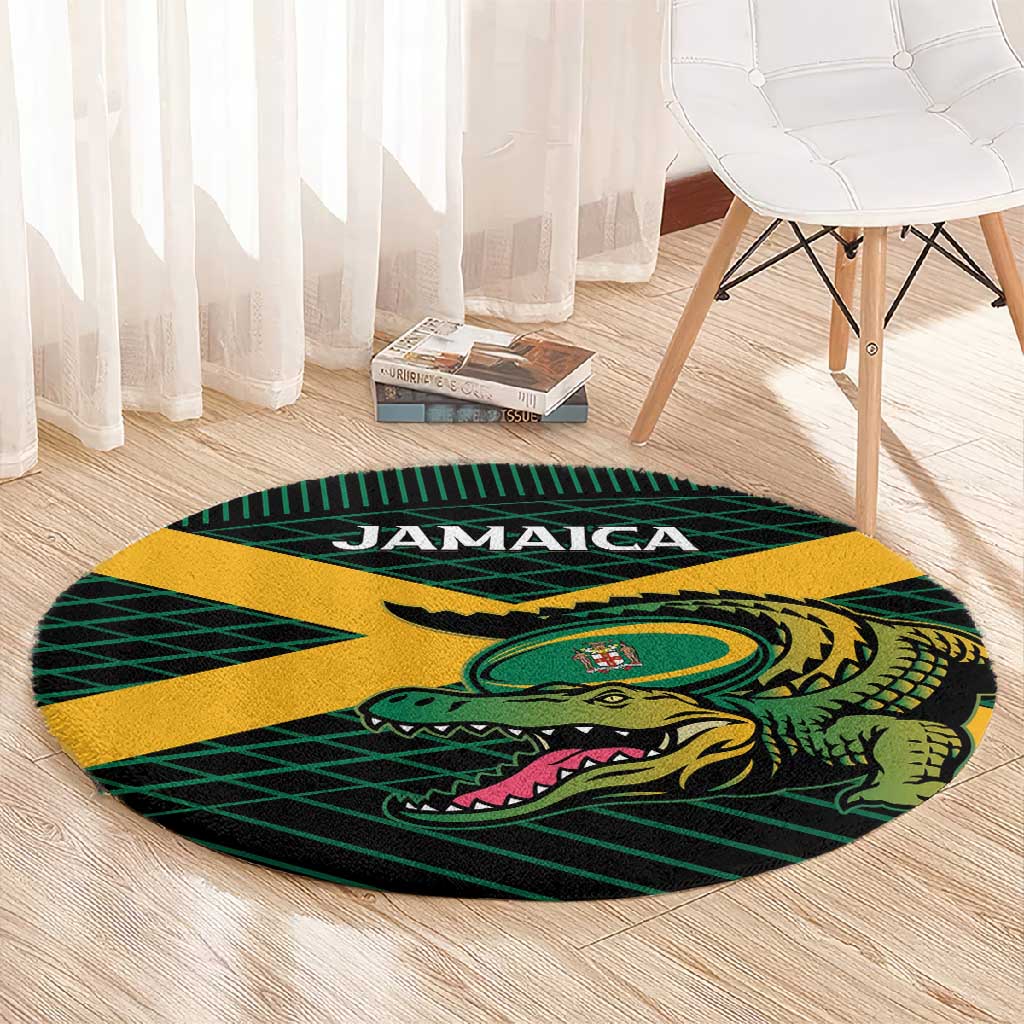 Jamaica Rugby Round Carpet Go Champions LT15