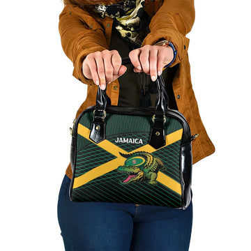 Jamaica Rugby Shoulder Handbag Go Jamaica Crocs Go LT15